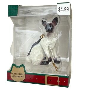 Siamese‎ Cat Collectible Ornament Figurine Holiday Decoration New in Box